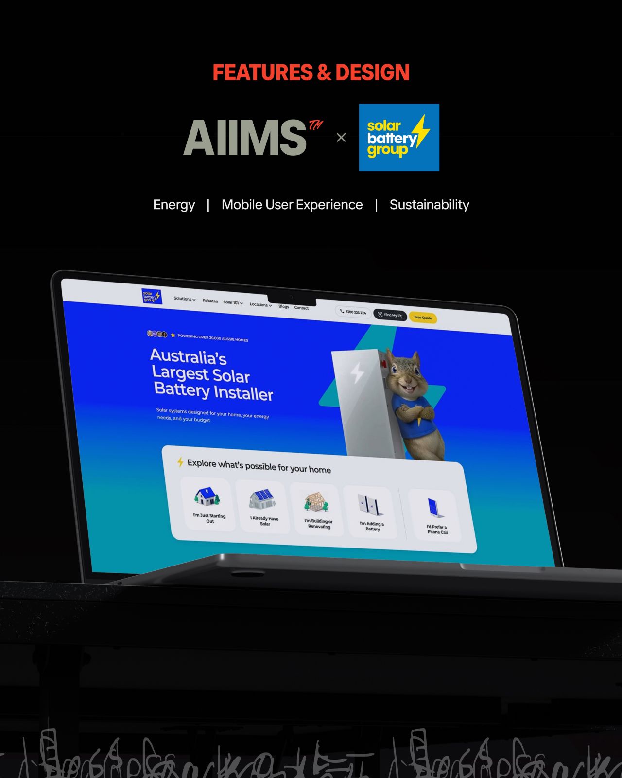 AIIMS Group winning the Web Excellence Award Season 18 for Solar Battery Group renewable energy platform innovation and technical SEO excellence